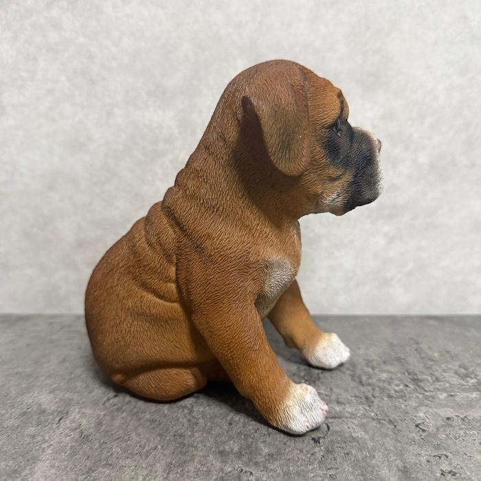 犬 置物 小さい かわいい 高さ15.9cm お座りボクサー犬 動物 玄関 インテリア オブジェ woobia ウービア |  | 07