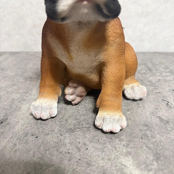 犬 置物 小さい かわいい 高さ15.9cm お座りボクサー犬 動物 玄関 インテリア オブジェ woobia ウービア |  | 09