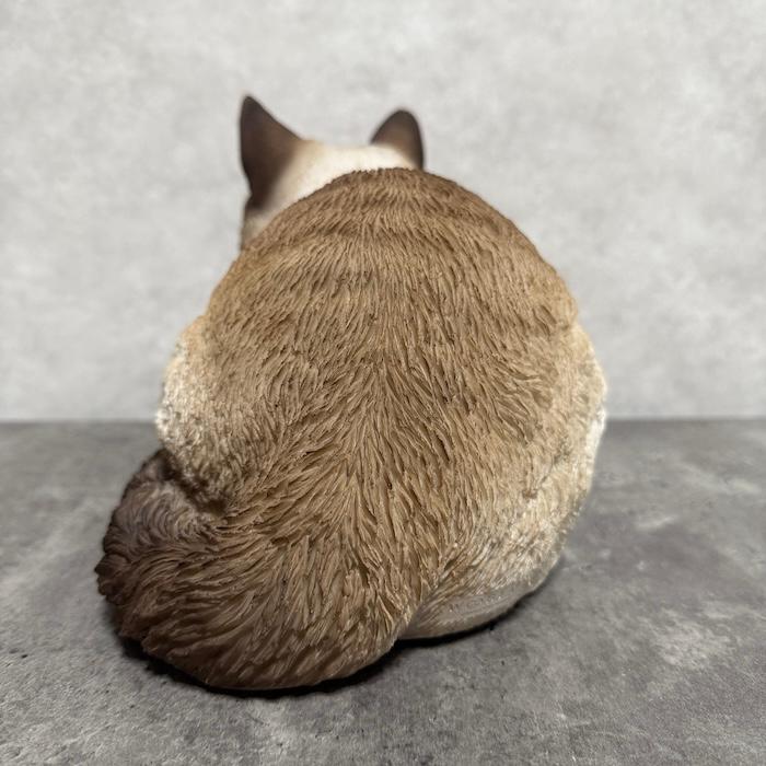 置物 猫 動物 かわいい 不機嫌なシャム猫 ネコ 横幅28.5cm woobia