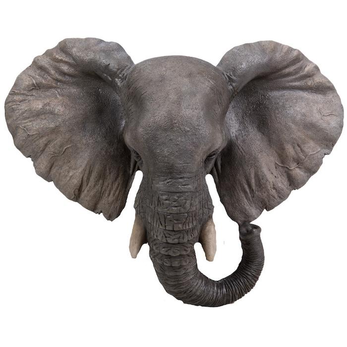アニマルヘッド壁掛け ゾウ 象グッズ 置物 縁起物 風水 woobia 動物