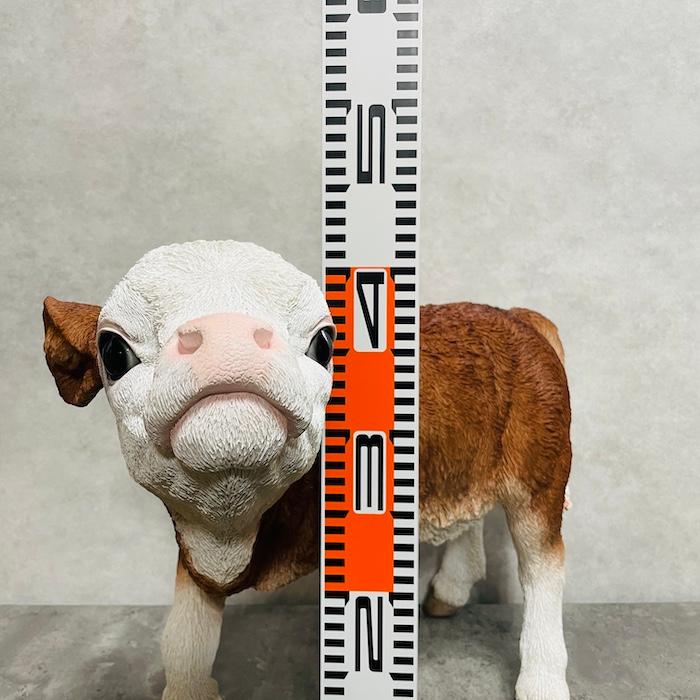 置物 動物 見上げる子牛 高さ42.5cm woobia おしゃれ 大きい 玄関
