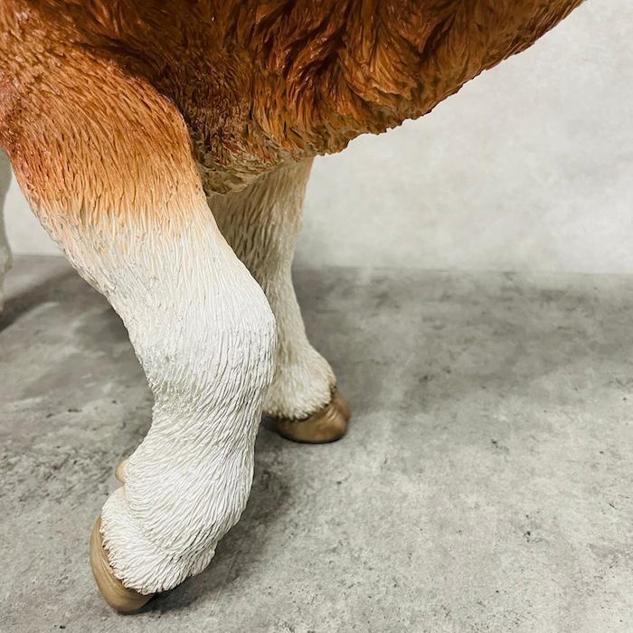 置物 動物 見上げる子牛 高さ42.5cm woobia おしゃれ 大きい 玄関