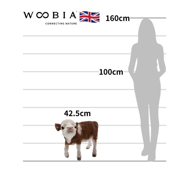 置物 動物 見上げる子牛 高さ42.5cm woobia おしゃれ 大きい 玄関