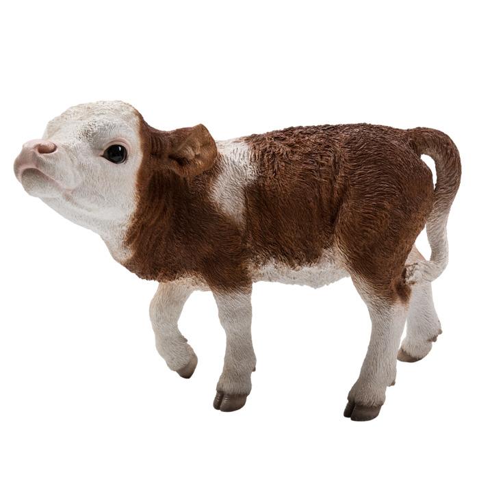 動物 見上げる子牛 高さ42.5cm woobia おしゃれ 大きい 玄関インテリア 庭 ガーデン かわいいオブジェ 北欧 リアル 大型 面白い ウービア 【バーニングラブ】