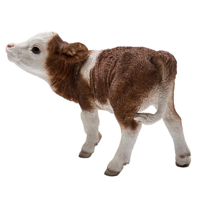 置物 動物 見上げる子牛 高さ42.5cm woobia おしゃれ 大きい 玄関