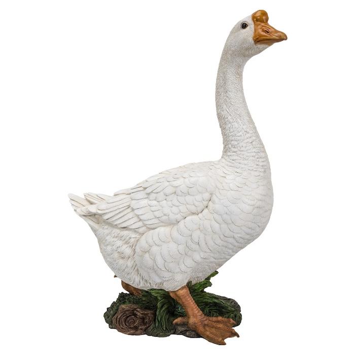 置物 鳥 かわいい 特大オブジェ 高さ65cm 北欧 動物 餌を求める白