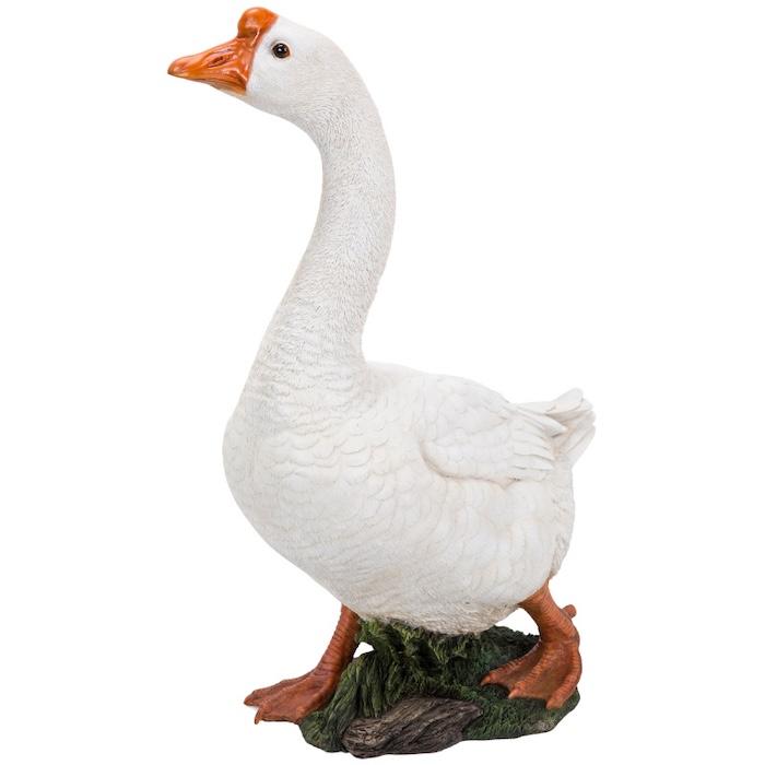 置物 鳥 かわいい 特大オブジェ 高さ65cm 北欧 動物 餌を求める白