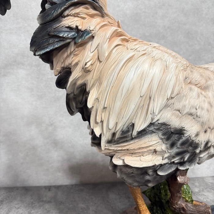 置物 鳥 かわいい 北欧 動物 屈むニワトリ 特大オブジェ 鶏 横幅64.1cm