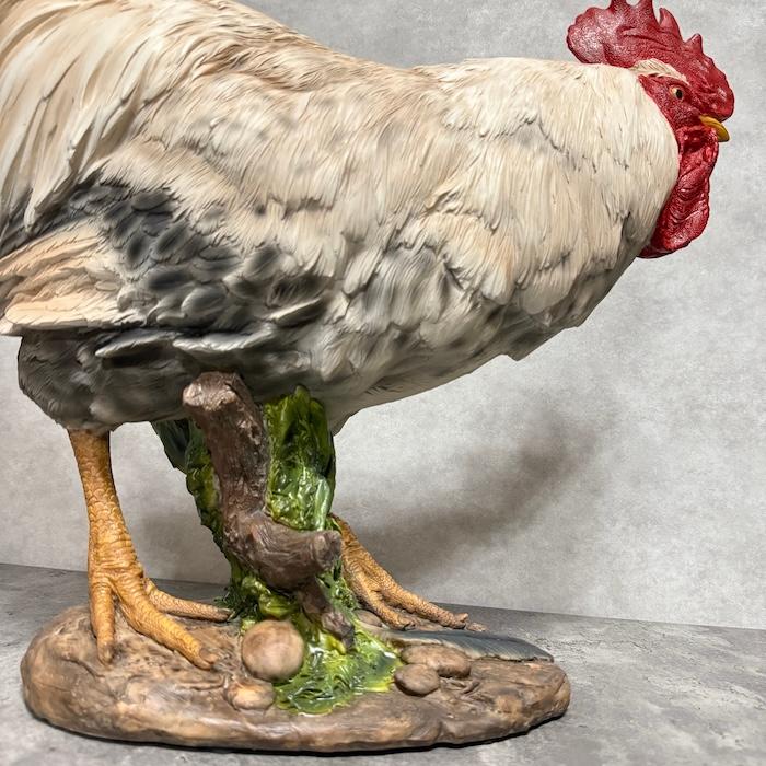 鶏 オブジェ 置物 鳥 かわいい オブジェ 北欧 動物 しゃがむ雌鶏 大 ニワトリ 横幅