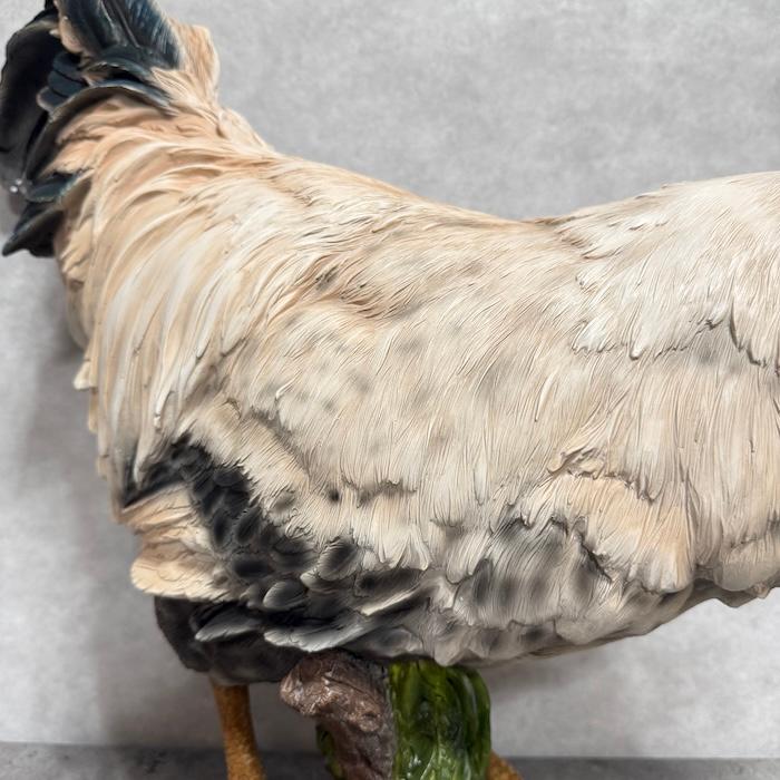 置物 鳥 かわいい 北欧 動物 屈むニワトリ 特大オブジェ 鶏 高さ54.5cm