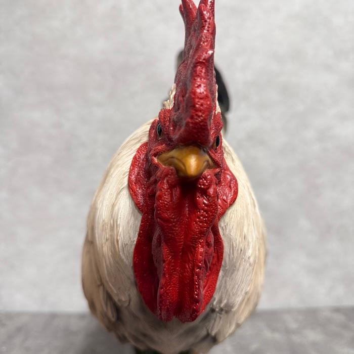 置物 鳥 かわいい 北欧 動物 屈むニワトリ 特大オブジェ 鶏 横幅64.1cm
