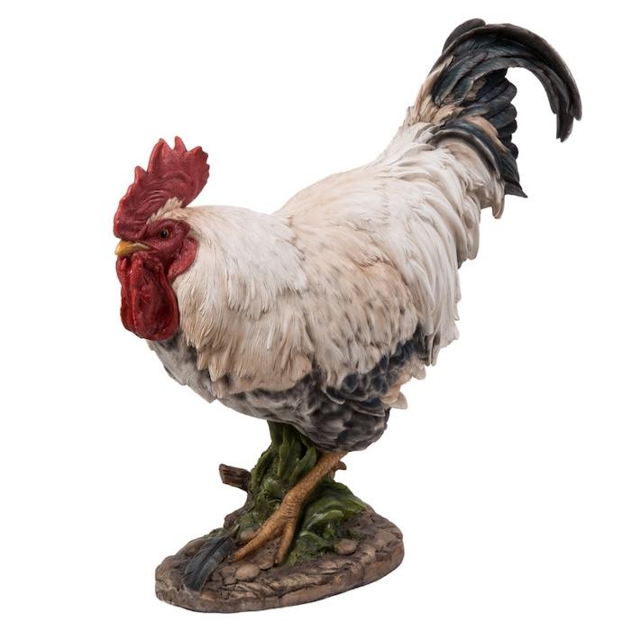 置物 鳥 かわいい 北欧 動物 屈むニワトリ 特大オブジェ 鶏 高さ54.5cm