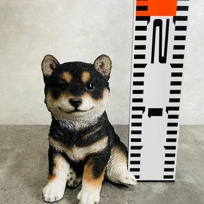 置物 犬 かわいい 動物 玄関 黒柴の子犬 高さ16.5cm アニマル おしゃれ