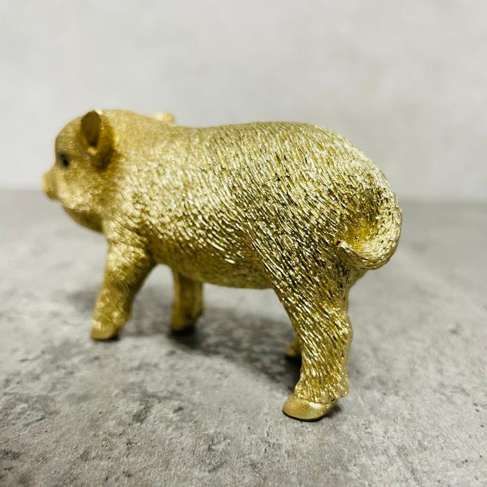 置物 かわいい 動物 玄関 金の豚 ミニ ゴールデンピッグ おしゃれ