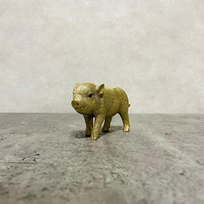 フランス製 ヴィンテージ ブロンズ 金の豚 灰皿 オブジェ　ブタ　ぶた フランス製 ヴィンテージ ブロンズ 金の豚 灰皿 オブジェ ブタ