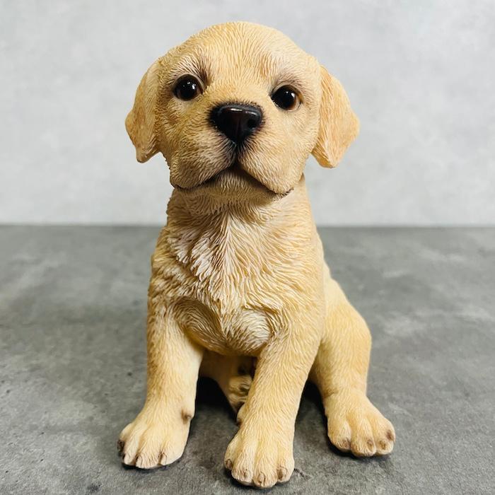 置物 犬 かわいい 動物 玄関 頭を上げるラブラドールレトリバー