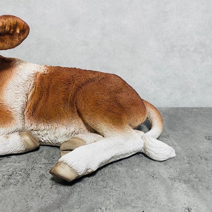 WOOBIA（ウービア） 置物 動物 寝そべった子牛 グッズ 横幅52.3cm