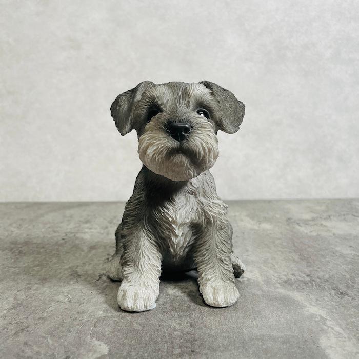 置物 犬 かわいい 動物 玄関 お座りシュナウザー おしゃれ 可愛い インテリア ガーデンオーナメント  woobia ウービア |  | 02