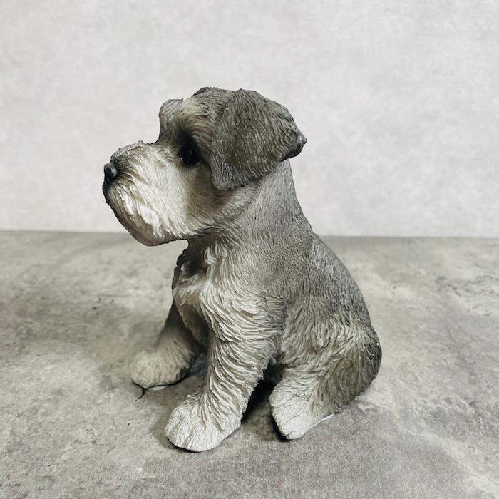 置物 犬 かわいい 動物 玄関 お座りシュナウザー おしゃれ 可愛い インテリア ガーデンオーナメント  woobia ウービア |  | 04