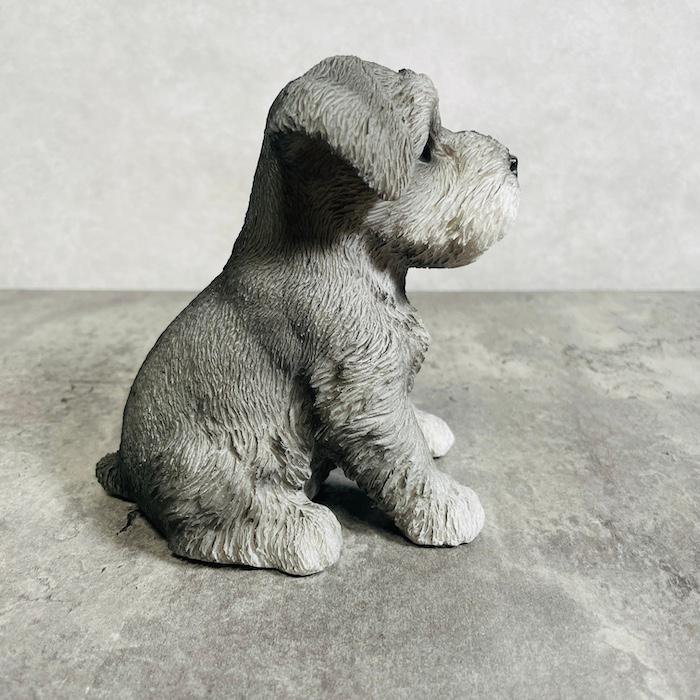 置物 犬 かわいい 動物 玄関 お座りシュナウザー おしゃれ 可愛い インテリア ガーデンオーナメント  woobia ウービア |  | 06