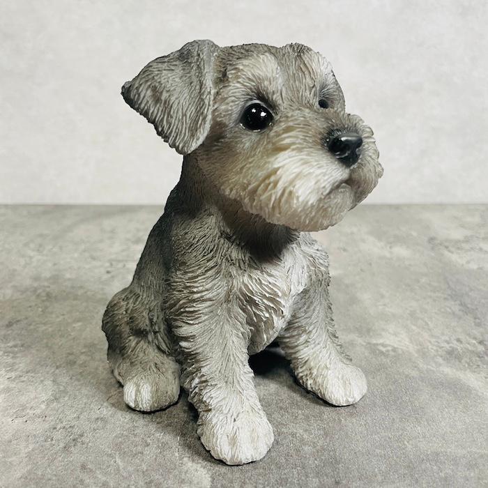 置物 犬 かわいい 動物 玄関 お座りシュナウザー おしゃれ 可愛い インテリア ガーデンオーナメント  woobia ウービア |  | 08
