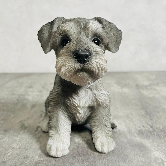 置物 犬 かわいい 動物 玄関 お座りシュナウザー おしゃれ 可愛い