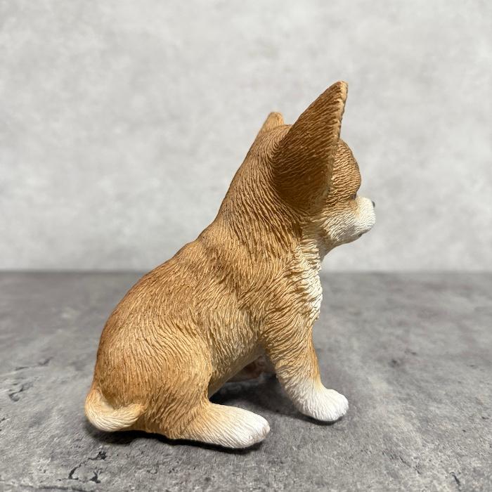 犬 置物 おしゃれ お座りチワワ 小 茶白 かわいい 動物 インテリア オブジェ ガーデンオーナメント woobia ウービア |  | 03