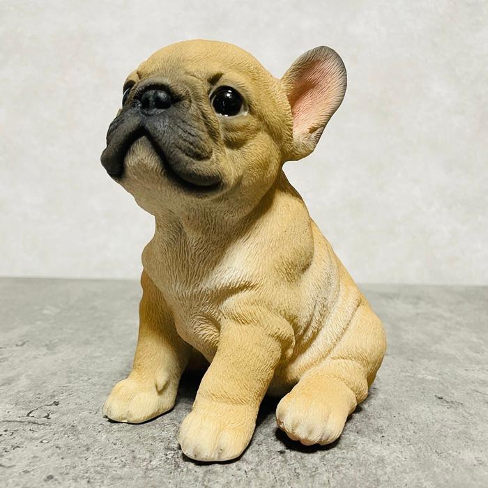 置物 犬 かわいい 動物 玄関 フレンチ・ブルドッグ 見つめるイヌ