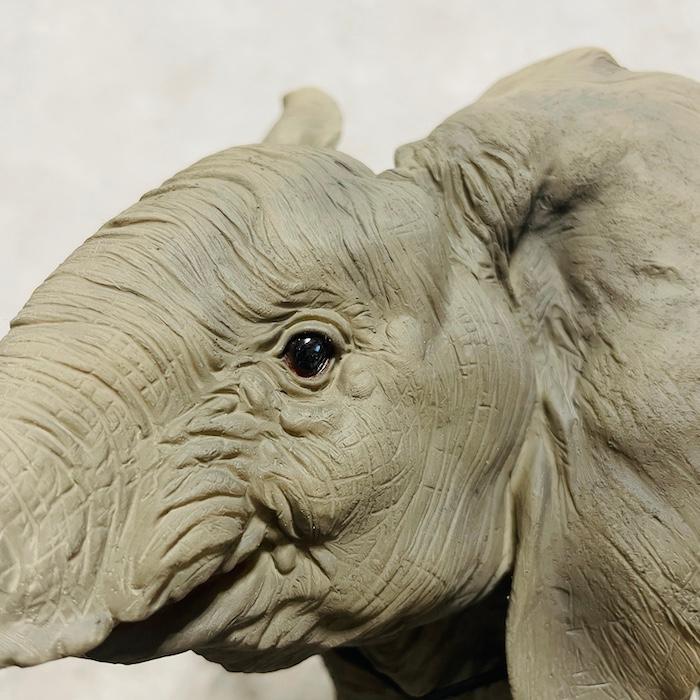 置物 動物 喜んでるゾウ 小 象 高さ22cm 縁起物 風水 woobia おしゃれ