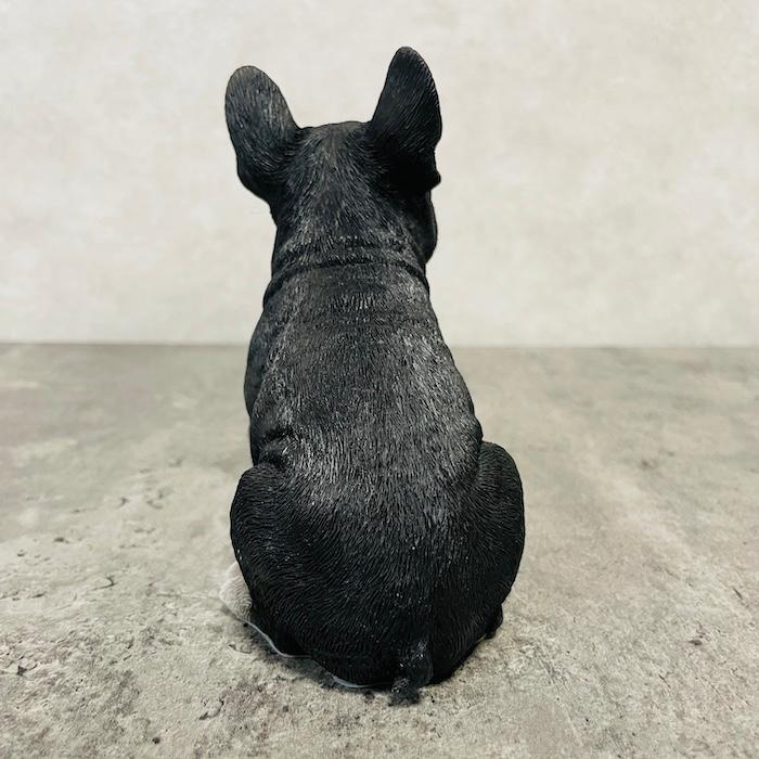 置物 犬 かわいい 動物 玄関 頭を上げる黒白フレンチブルドッグ リアル インテリア ガーデンオーナメント woobia ウービア |  | 07