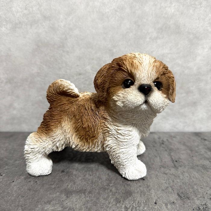 犬 置物 おしゃれ 右向きに立つシーズー かわいい 動物 インテリア