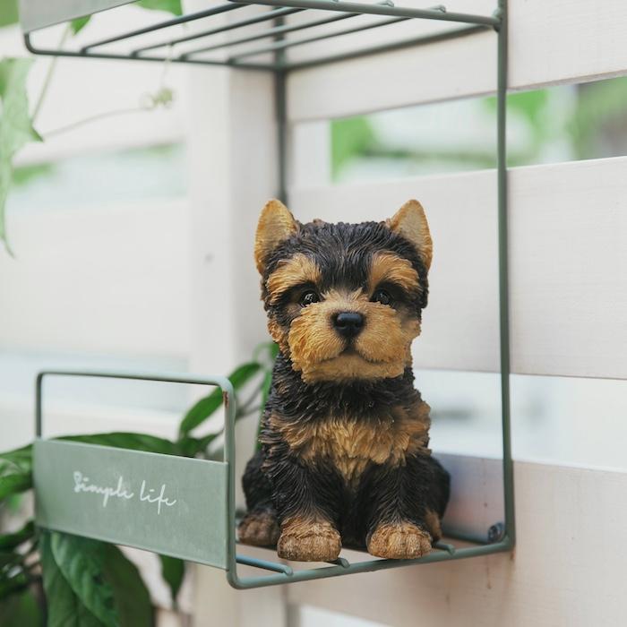 犬 置物 おしゃれ お座りヨークシャー・テリア 小 かわいい 動物 インテリア オブジェ ガーデンオーナメント woobia ウービア |  | 07