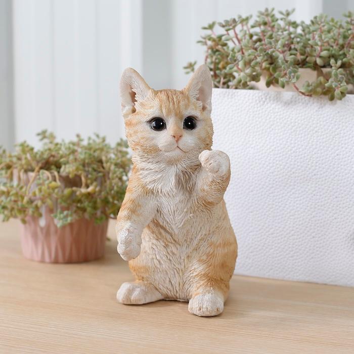 猫 雑貨 ガーデンオブジェ 置物 置き物 茶トラ リアル ネコ ねこ 猫の