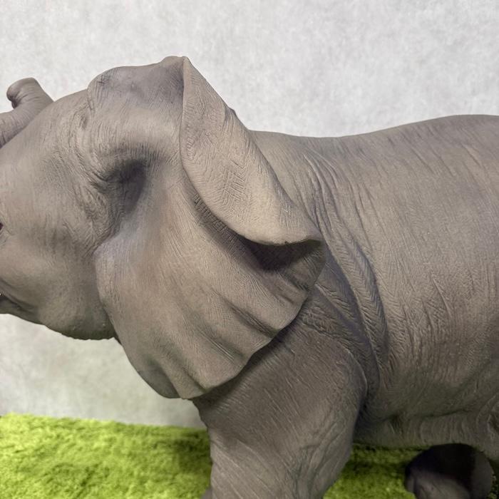 WOOBIA（ウービア） 置物 動物 鼻を上げるゾウ 象 特大 横幅95cm