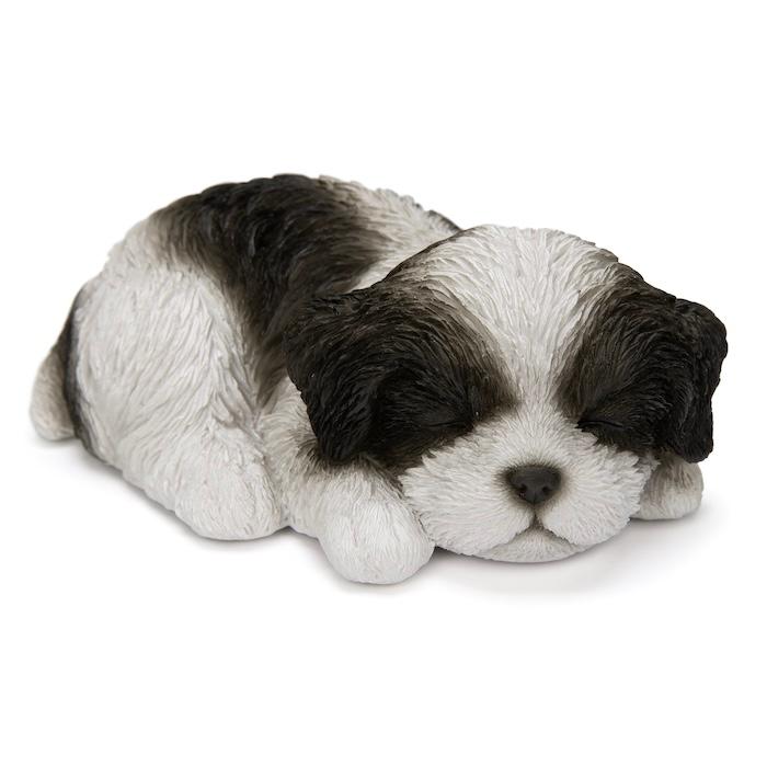 犬 置物 すやすやシーズー 横幅17.5cm WOOBIA リアル 可愛い おしゃれ