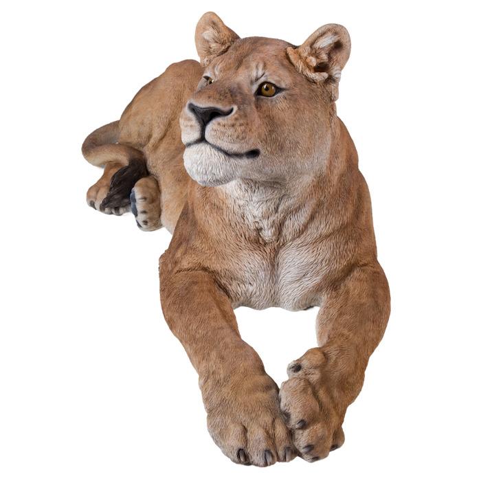 置物 動物 お座りメスライオン 大 高さ46cm おしゃれ 大きい 玄関