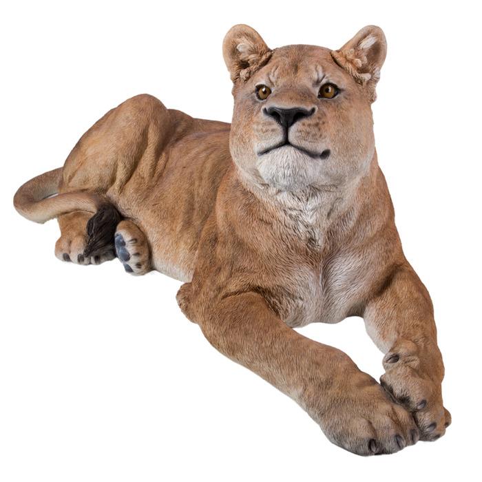 置物 動物 お座りメスライオン 大 高さ46cm おしゃれ 大きい 玄関