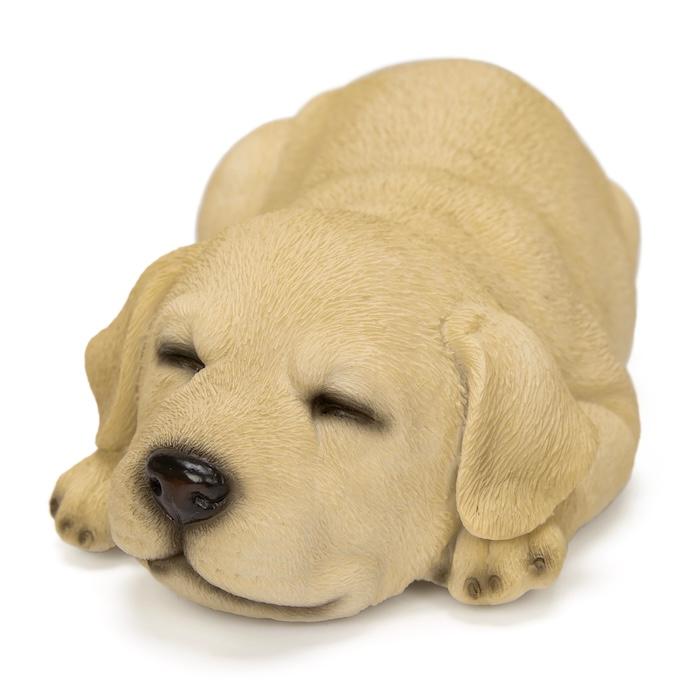 犬 置物 すやすやラブラドールレトリバー 眠る 横幅17.5cm WOOBIA