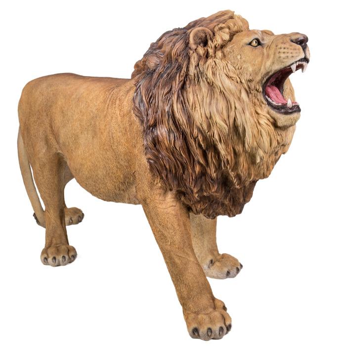 置物 動物 吠えるライオン 特大 横幅149cm おしゃれ 大きい 玄関 インテリア 庭 ガーデン かわいい オブジェ 北欧 リアル 大型 面白い woobiaの画像