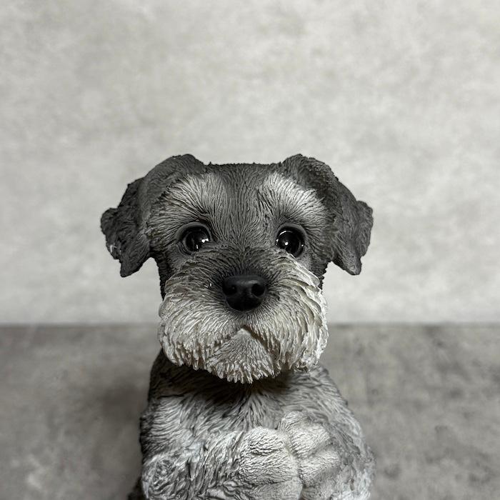 犬 置物 高さ21cm おしゃれ おねだりシュナウザー かわいい 動物