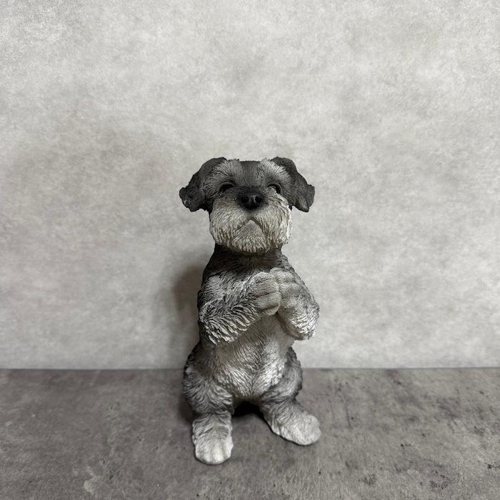 犬 置物 高さ21cm おしゃれ おねだりシュナウザー かわいい 動物 インテリア オブジェ オーナメント woobia ウービア |  | 04
