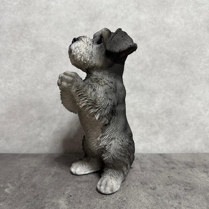 犬 置物 高さ21cm おしゃれ おねだりシュナウザー かわいい 動物 インテリア オブジェ オーナメント woobia ウービア |  | 06