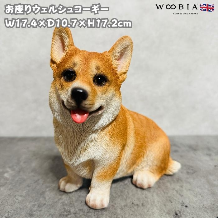 本物みたいなウエルツシュコーギー　飾りもの 犬 置物 おしゃれ お座りウェルシュコーギー かわいい 動物