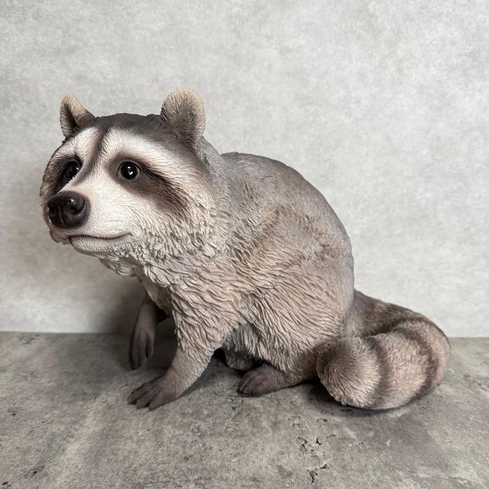 置物 動物 動きだすアライグマ 横幅34cm オブジェ woobia おしゃれ