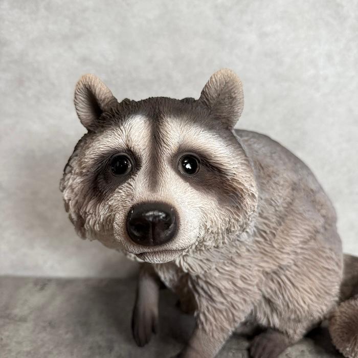 WOOBIA（ウービア） 置物 動物 動きだすアライグマ 横幅34cm オブジェ