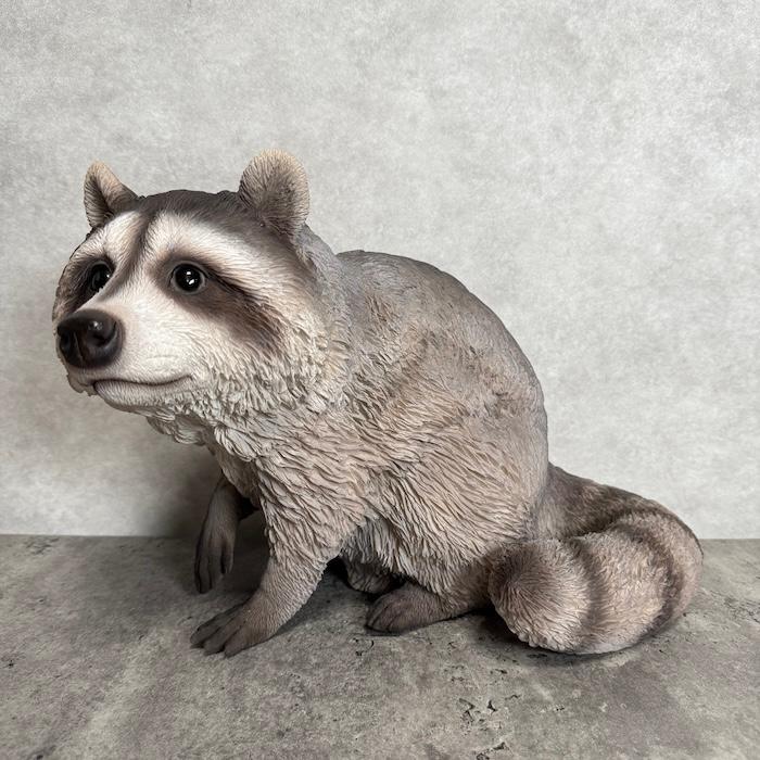 置物 動物 動きだすアライグマ 横幅34cm オブジェ woobia おしゃれ