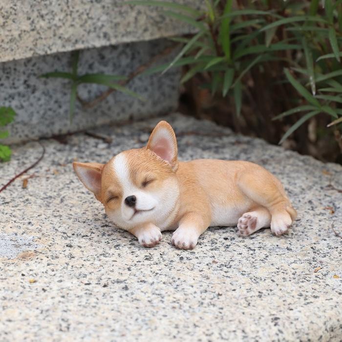 犬 置物 すやすやチワワ 眠る 横幅17.5cm WOOBIA リアル 可愛い おしゃれ オブジェ 卓上 インテリア 玄関 ギフト 動物 雑貨 癒し |  | 07