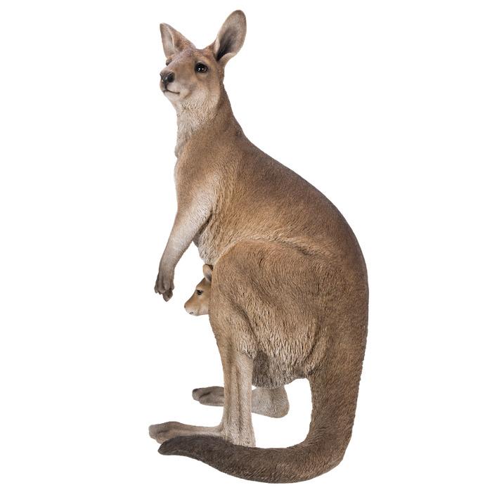 置物 動物 カンガルーの親子 高さ131.5cm おしゃれ 大きい 玄関