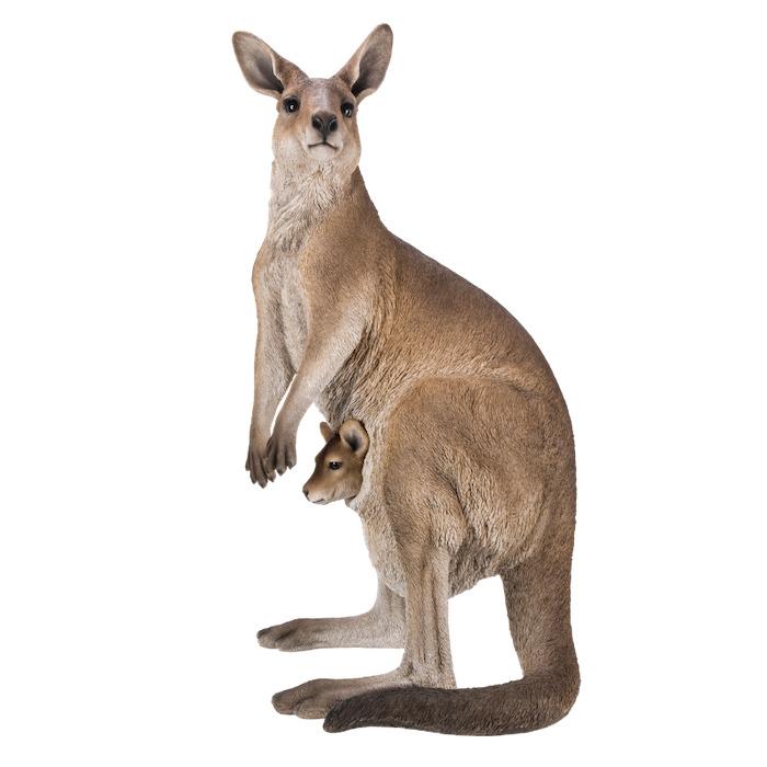 置物 動物 カンガルーの親子 高さ131.5cm おしゃれ 大きい 玄関