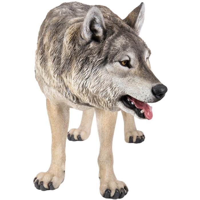 WOOBIA（ウービア） 置物 動物 振向きオオカミ 特大 横幅122cm 狼
